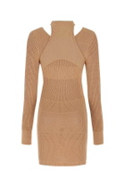 ANDREĀDAMO Biscuit Mesh Mini Dress