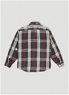 Scalloped Flannel Shirt in Burgundy