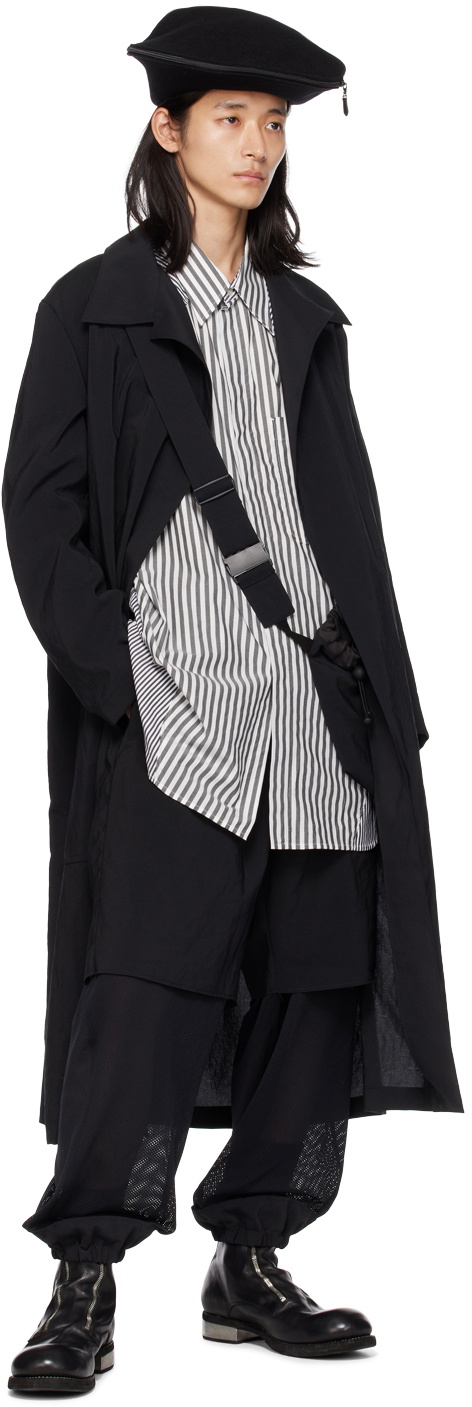 Y's Black High Twist Coat