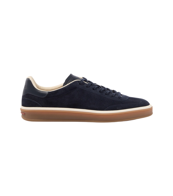Photo: Loro Piana Tennis leather-trimmed suede sneakers