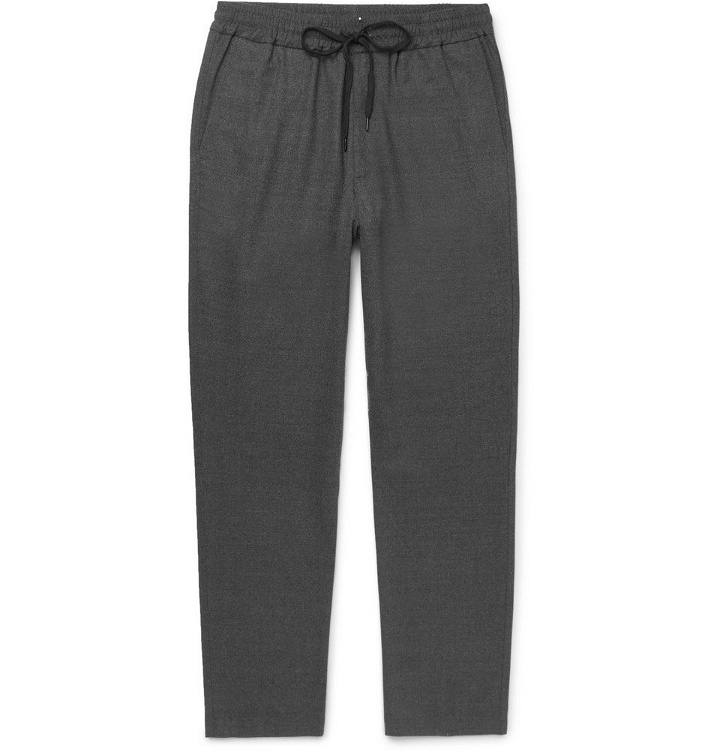 Photo: Barena - Stretch-Virgin Wool Flannel Drawstring Trousers - Men - Gray