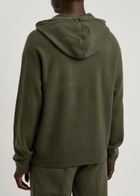 Paige Donaldson Hooded Knitted Sweatshirt Dark Green