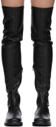 Staud Black Faux-Leather Belle Boots