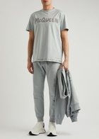 Alexander Mcqueen Logo-print Cotton T-shirt Grey