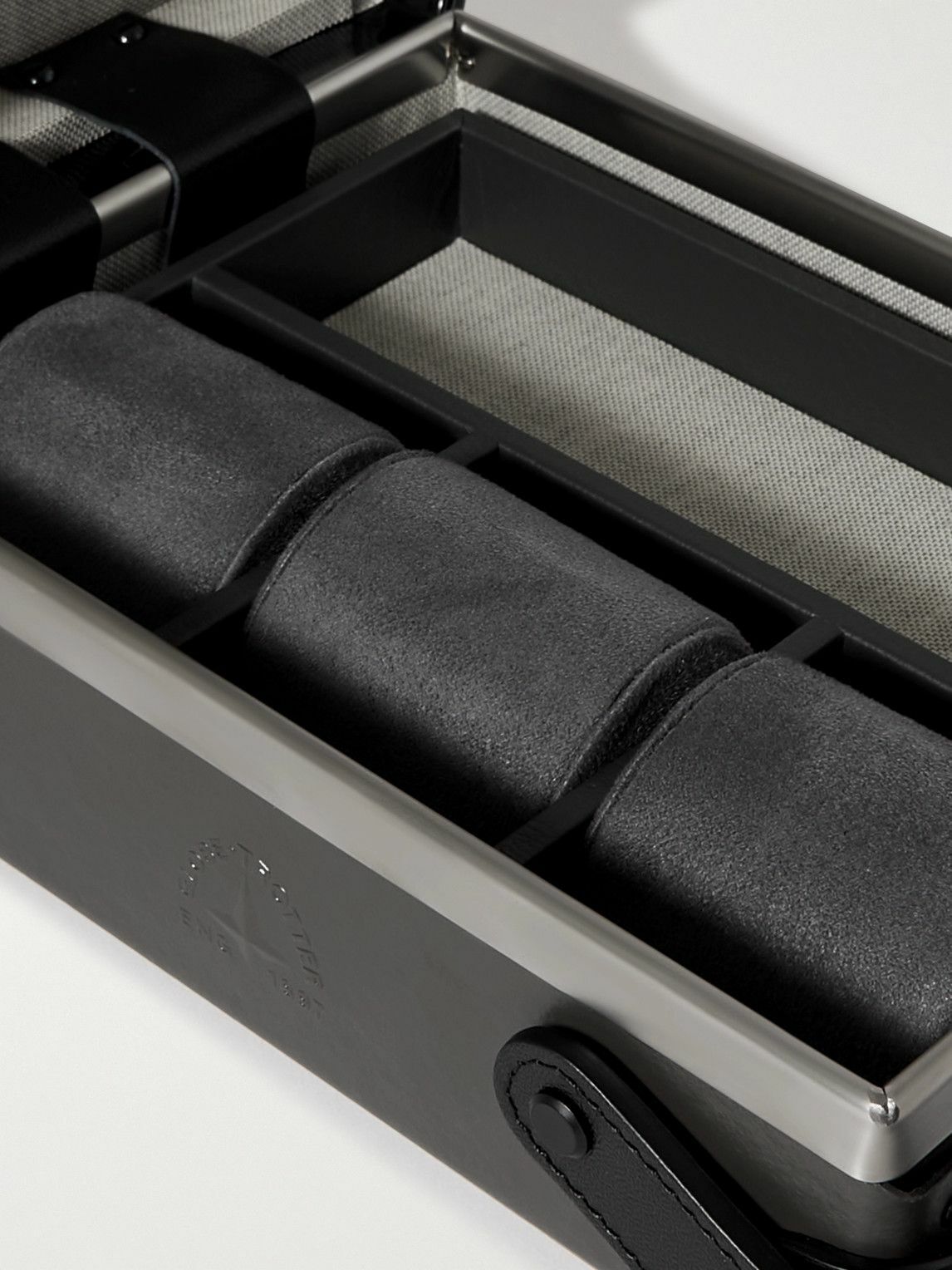 Globe-Trotter - Centenary Leather-Trimmed Vulcanised Fibreboard Three-Piece Watch Box