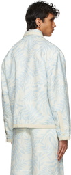 Jacquemus Blue & White 'Le Blouson' Jacket