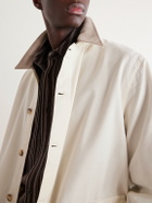 FRAME - Suede-Trimmed Cotton-Blend Jacket - White