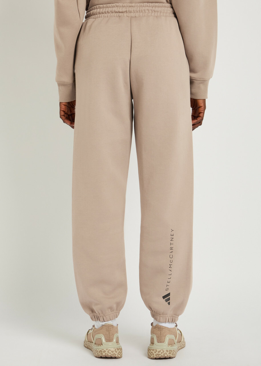 Adidas X Stella Mccartney Logo-print Cotton Sweatpants Brown