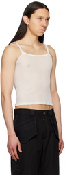 Dion Lee White Semi-Sheer Tank Top