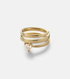 Anita Ko Coil 18kt yellow gold (750/1000) ring with diamonds