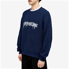 Fucking Awesome Men's Drip Logo Crew Knit in Navy