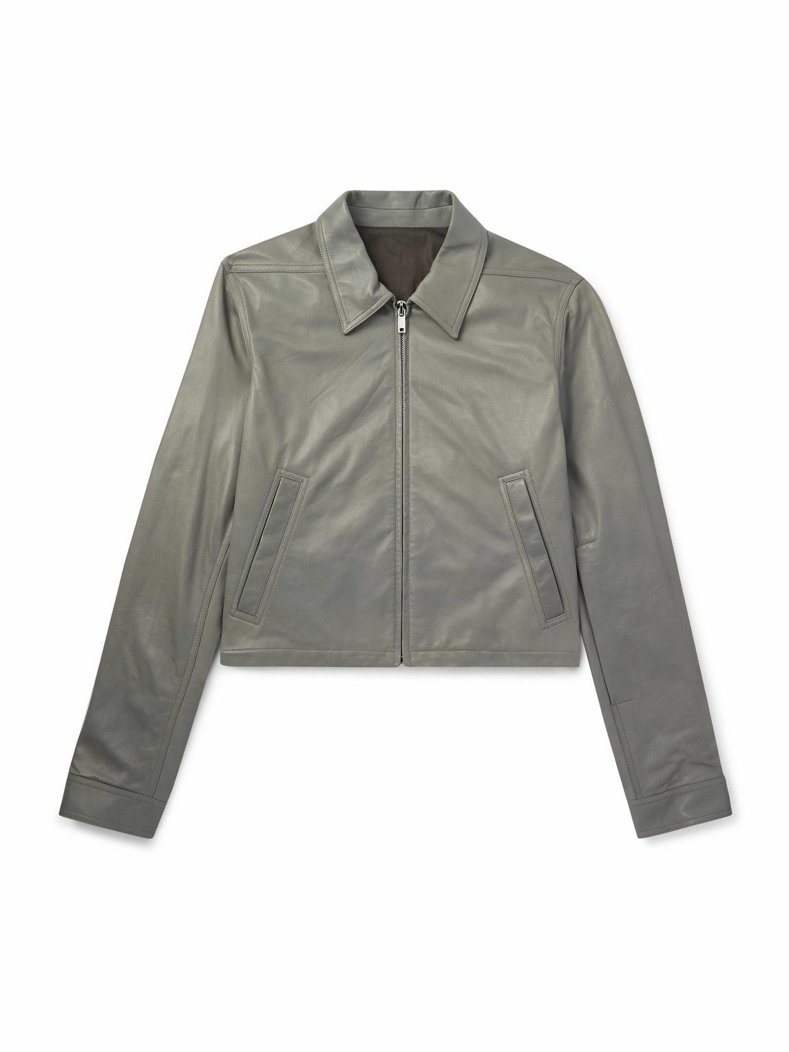 Rick Owens Black Jumbo Tatlin Leather Jacket Rick Owens
