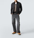 Moncler Tricot down-paneled wool-blend cardigan