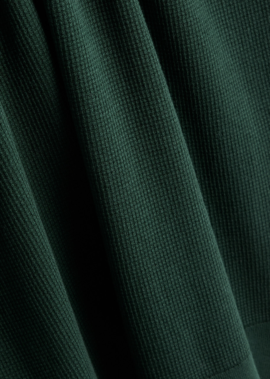 John Smedley Calix Waffle-knit Cotton Jumper Dark Green John Smedley