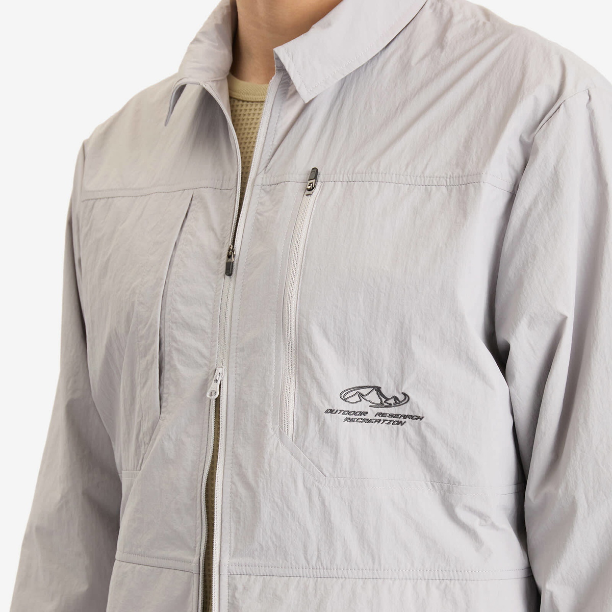 KA_YO_Prototype Men's Overshirt in Light Grey