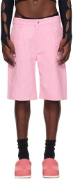 Marshall Columbia Pink Brushed Denim Shorts