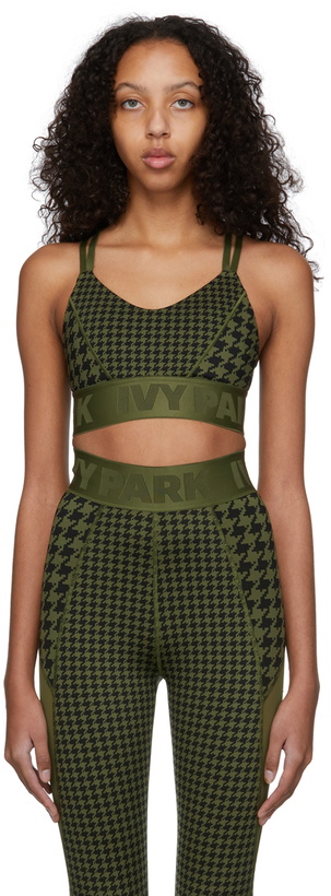 Photo: adidas x IVY PARK Green Monogram Sport Bra