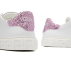 Versace Women's Greca Sneakers in White/Pale Pink