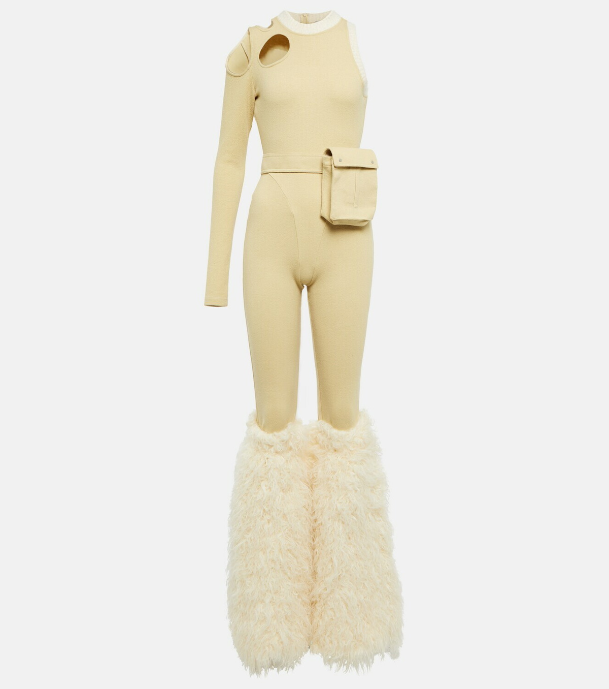 Didu Cutout fleece and faux shearling jumpsuit