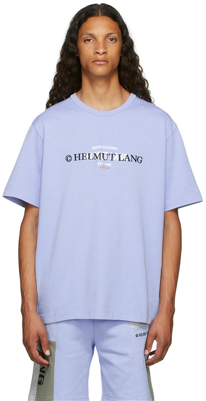 Photo: Helmut Lang Blue Layer Logo T-Shirt