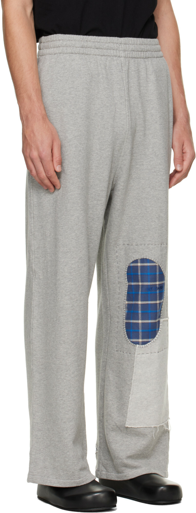 We11done Gray Repaired Sweatpants