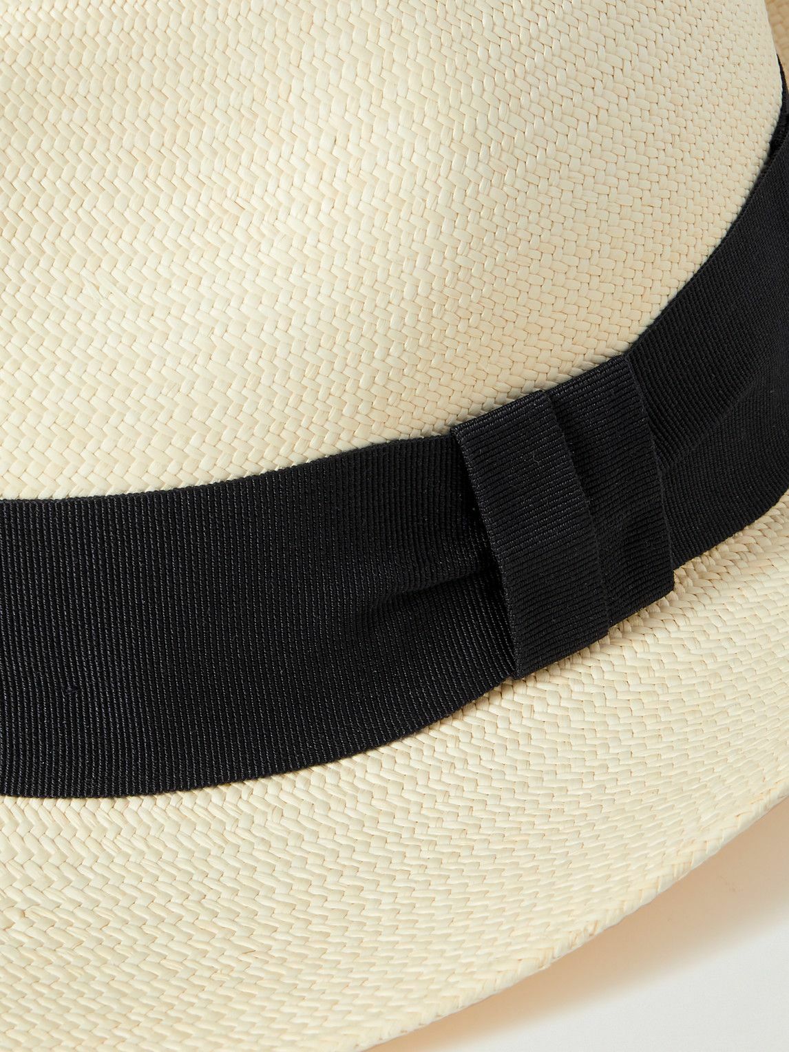 Frescobol Carioca - Rafael Grosgrain-Trimmed Straw Panama Hat - Neutrals