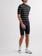 Café du Cycliste - Francine Striped Mesh-Panelled Cycling Jersey - Black