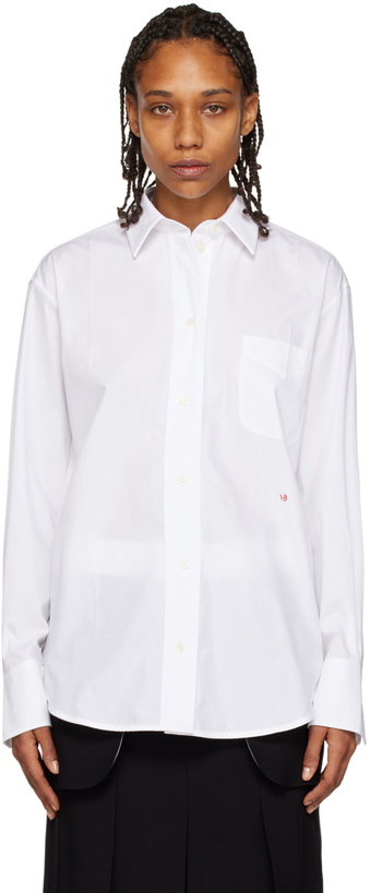 Photo: Victoria Beckham White Embroidered Shirt