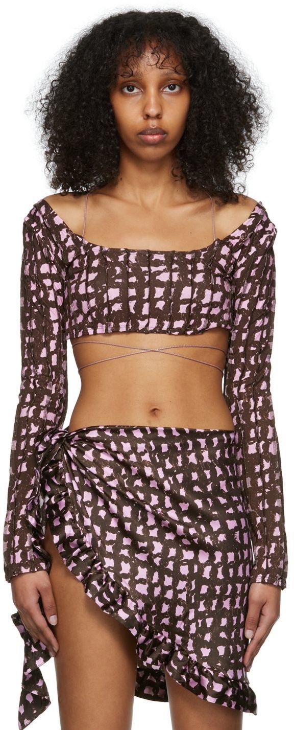 Helenamanzano Brown Cuerda T-Shirt