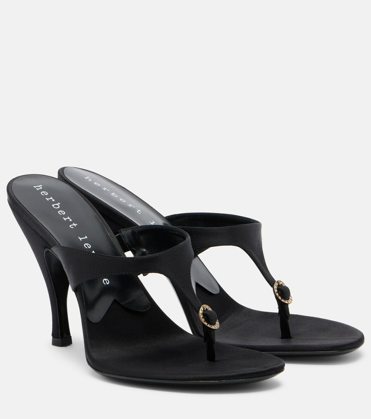 Herbert Levine Kiss And Tell satin thong sandals