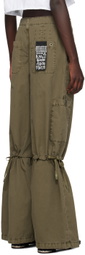 Ksubi Khaki Baggy Snap-off Cargo Pants