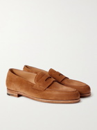 JOHN LOBB - Lopez Suede Penny Loafers - Brown