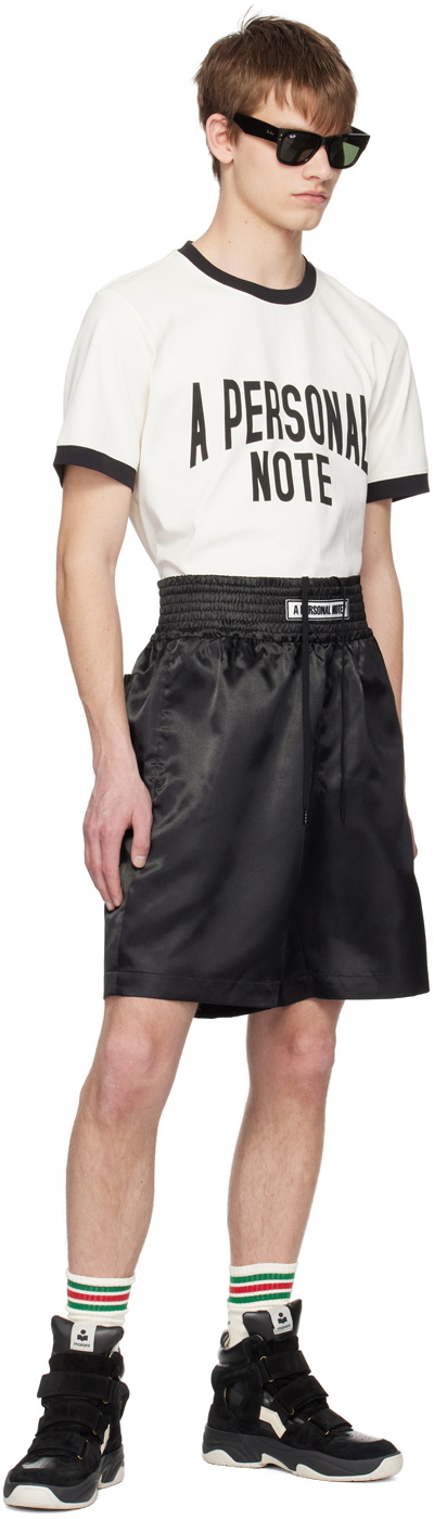 A PERSONAL NOTE 73 Black Drawstring Shorts