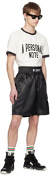 A PERSONAL NOTE 73 Black Drawstring Shorts