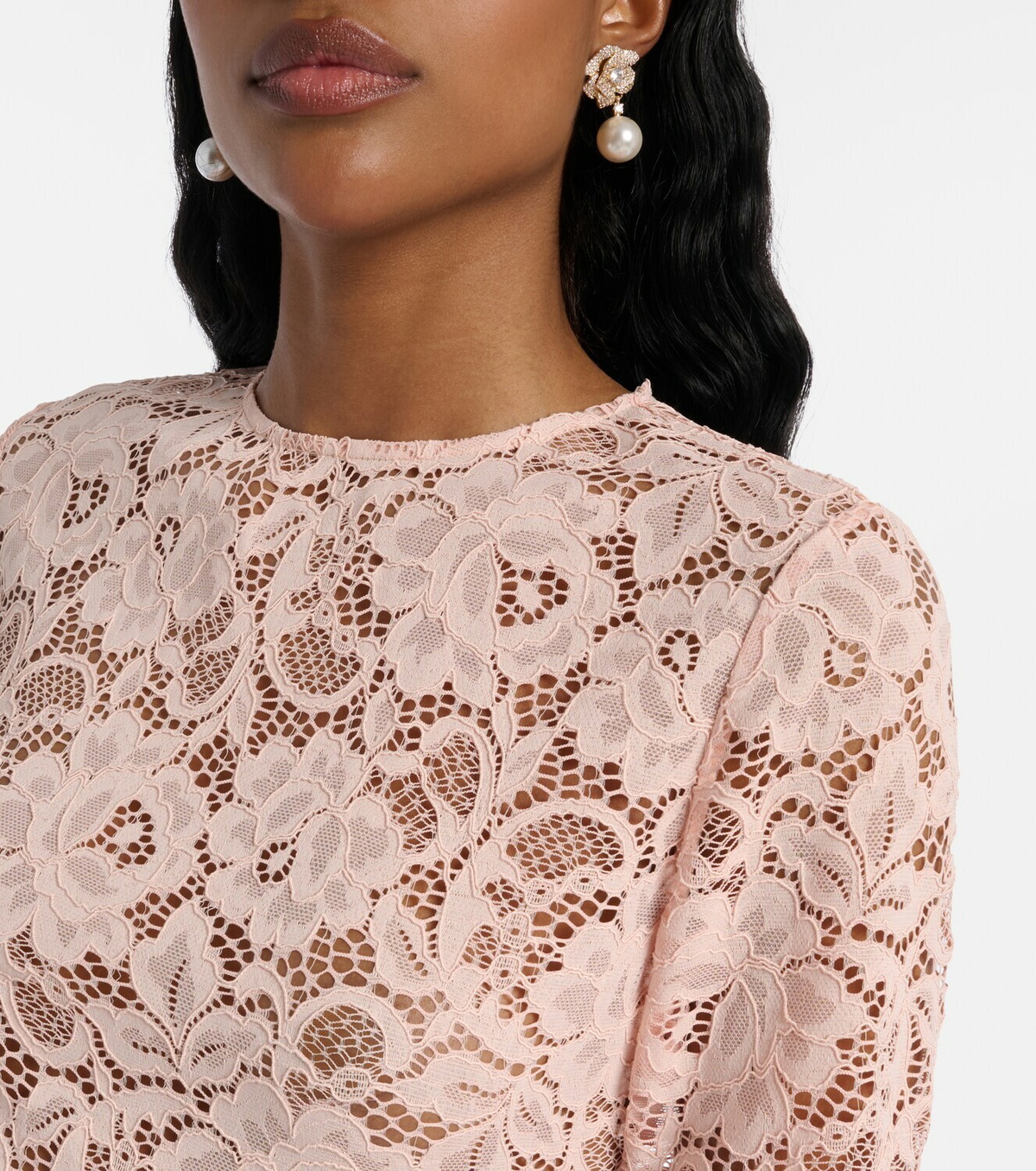 Self-Portrait Floral lace bodysuit