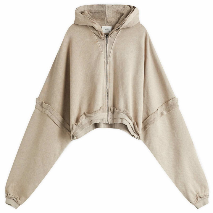 Photo: Joah Brown Women's Deconstructed Crop Zip Hoodie in Sand