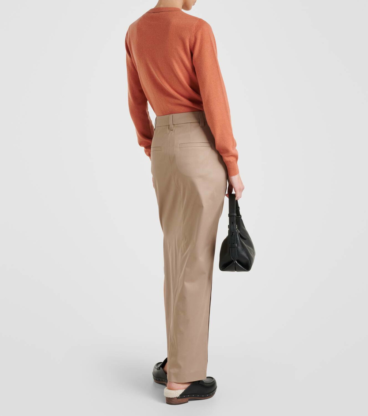BRUNELLO CUCINELLI Belted cotton-blend tapered pants