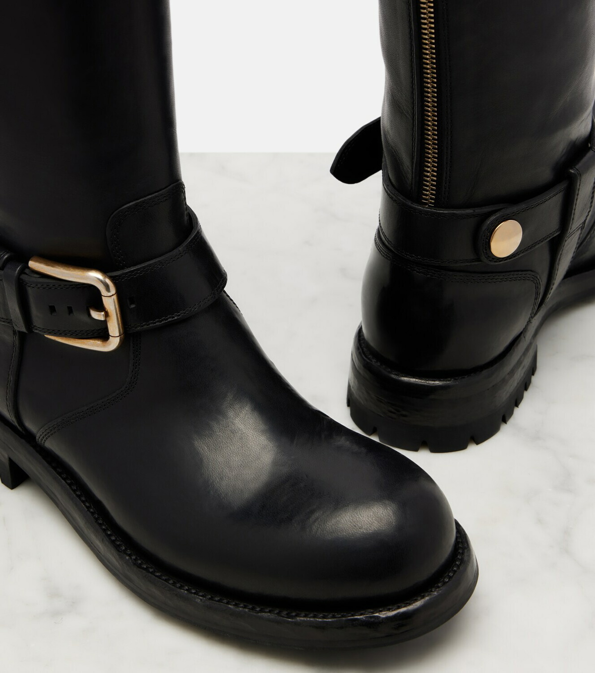 Dolce&Gabbana Leather biker boots