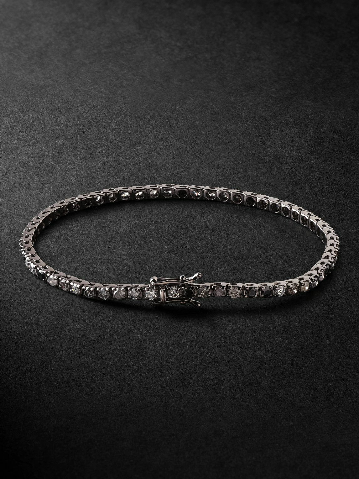 KOLOURS JEWELRY - 14-Karat Blackened Gold Diamond Bracelet - Gold