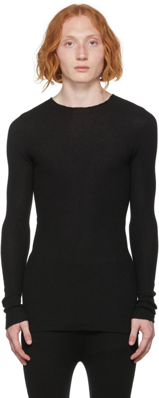 Photo: Rick Owens Black Ribbed Sweater