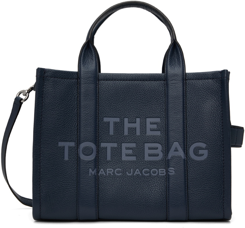 MARC JACOBS バッグ Marc Jacobs Navy 'The Leather Medium' Tote Marc Jacobs