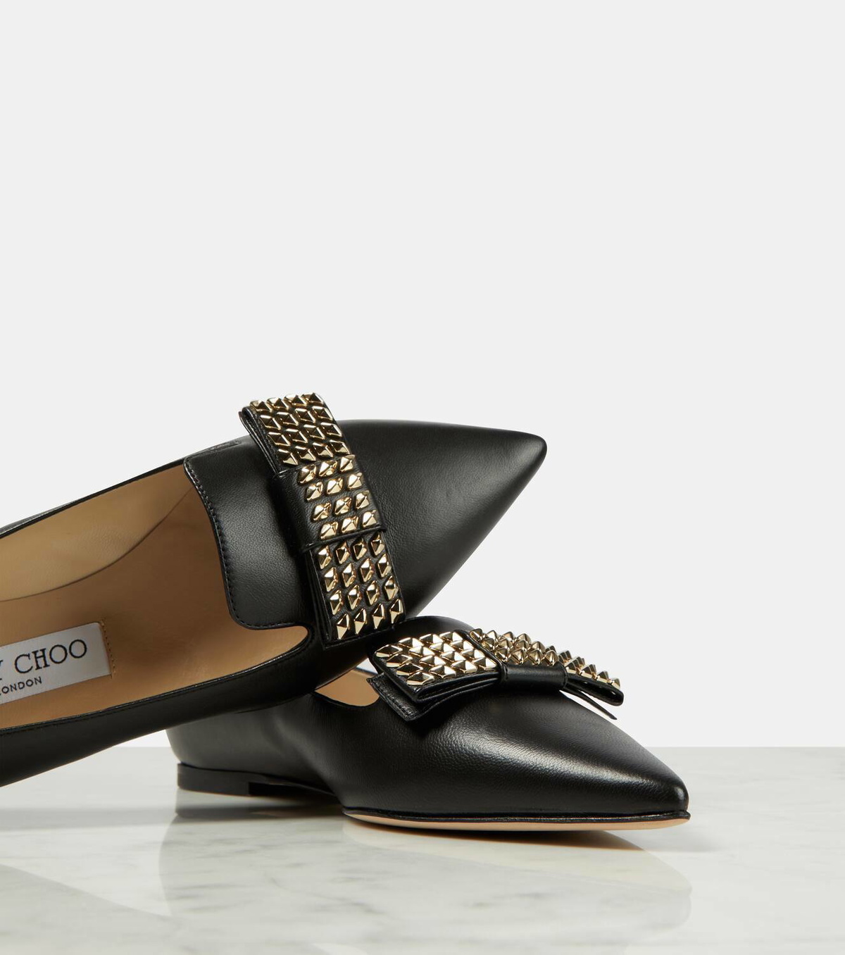 Jimmy Choo Gala embellished leather ballet flats