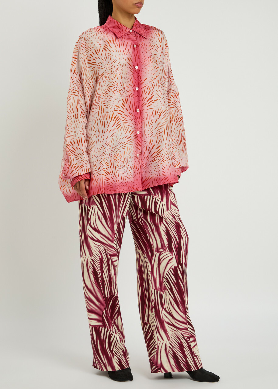 Dries Van Noten Casia Printed Silk Shirt Multicoloured 1