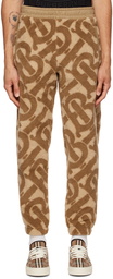 Burberry Beige & Brown Monogram Lounge Pants