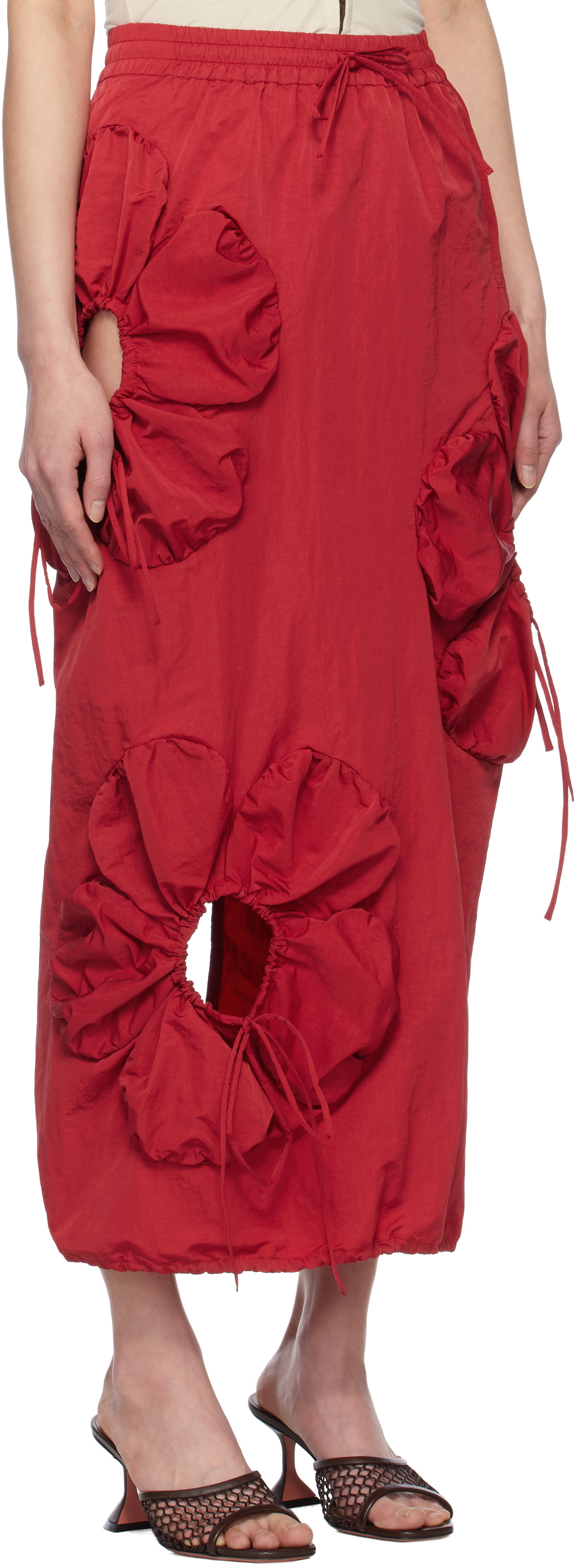 J.Kim Red Flower Maxi Skirt