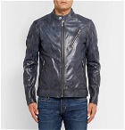 Belstaff - Maxford 3.0 Burnished-Leather Jacket - Men - Blue