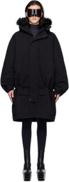 032c Black 'OSL2BER' Dropped Waist Jacket