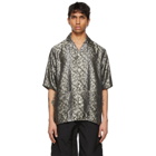 Needles Grey Leopard Jacquard Cabana Short Sleeve Shirt