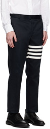 Thom Browne Navy 4-Bar Unconstructed Trousers
