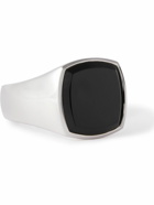 Tom Wood - Cushion Silver and Onyx Ring - Silver
